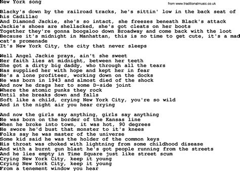 in new york lyrics.